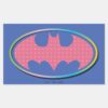 Batman___Pink_Polka_Dot_Logo_Rectangular_Sticker_1 Batman Pink Polka Dot Logo Rectangular Sticker