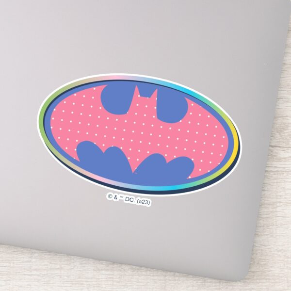 Batman___Pink_Polka_Dot_Logo_Sticker_1 Batman Pink Polka Dot Logo Sticker