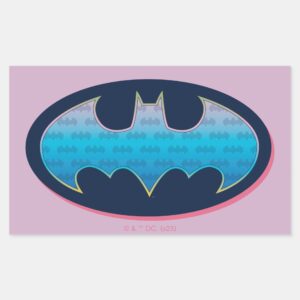 Batman___Pink_&_Blue_Symbol_Rectangular_Sticker_1 Batman Pink Blue Symbol Rectangular Sticker