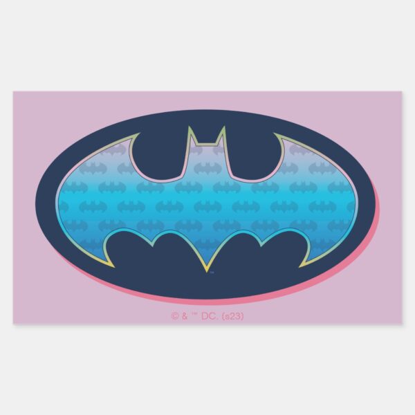 Batman___Pink_&_Blue_Symbol_Rectangular_Sticker_1 Batman Pink Blue Symbol Rectangular Sticker