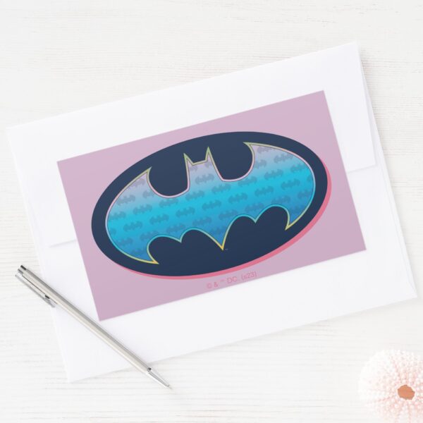 Batman___Pink_&_Blue_Symbol_Rectangular_Sticker_3 Batman Pink Blue Symbol Rectangular Sticker