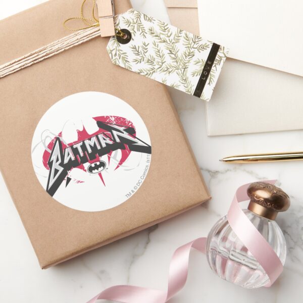 Batman___Red_and_Black_Logo_Classic_Round_Sticker_5 Batman Red And Black Logo Classic Round Sticker