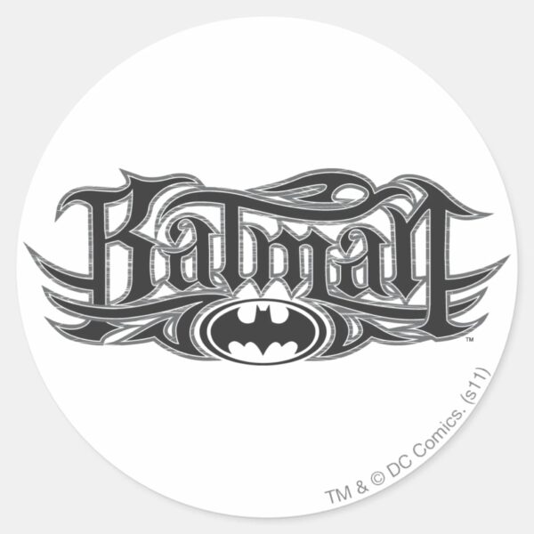 Batman___Stylized_Logo_Classic_Round_Sticker_1 Batman Stylized Logo Classic Round Sticker