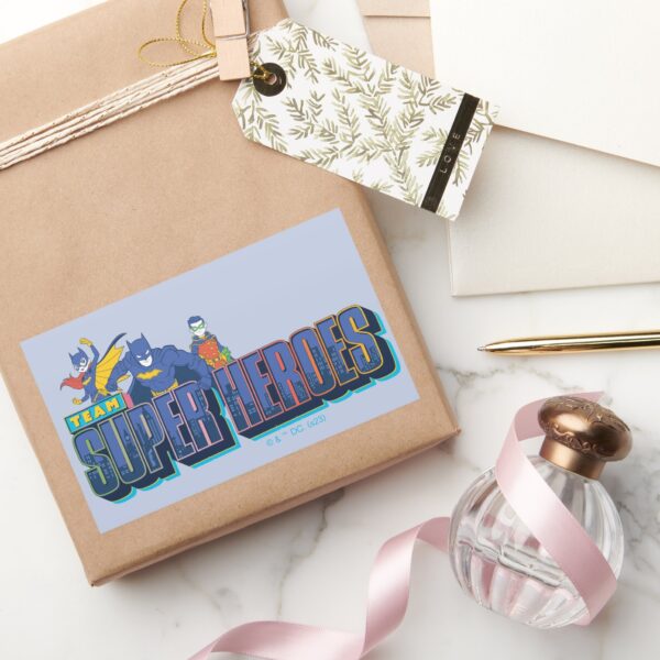 Batman___Team_Super_Heroes_Rectangular_Sticker_5 Batman Team Super Heroes Rectangular Sticker