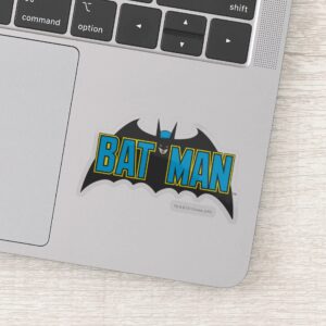 Batman Vintage Blue Black Logo Sticker