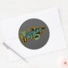 Batman___Vintage_Turquoise_Logo_Classic_Round_Sticker_3 Batman Vintage Turquoise Logo Classic Round Sticker