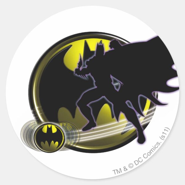 Batman_and_Circle_Logo_Classic_Round_Sticker_1 Batman And Circle Logo Classic Round Sticker