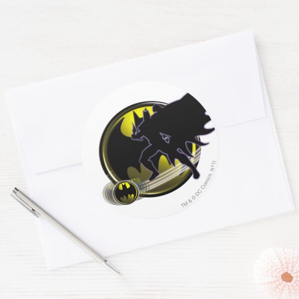 Batman_and_Circle_Logo_Classic_Round_Sticker_3 Batman And Circle Logo Classic Round Sticker