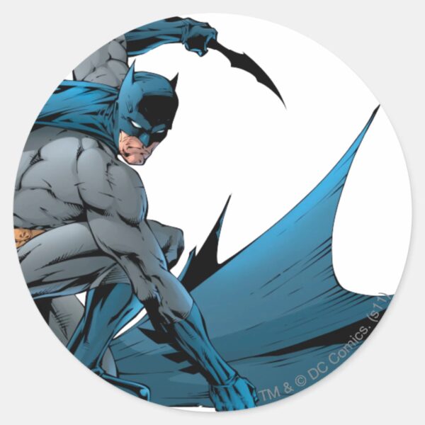 Batman Down On The Ground Classic Round Sticker