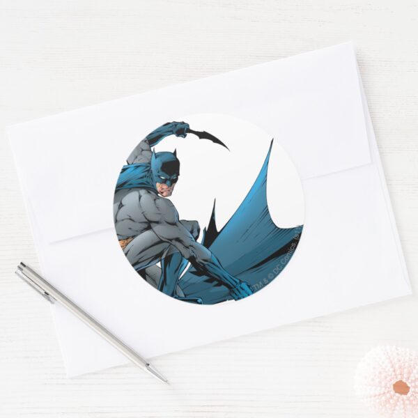 Batman Down On The Ground Classic Round Sticker