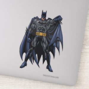 Batman Holds Up Cape Sticker