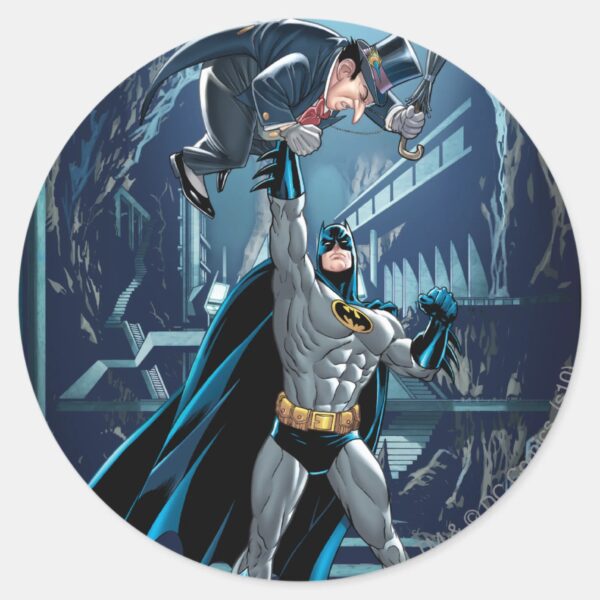 Batman_vs._Penguin_Classic_Round_Sticker_1 Batman Vs. Penguin Classic Round Sticker