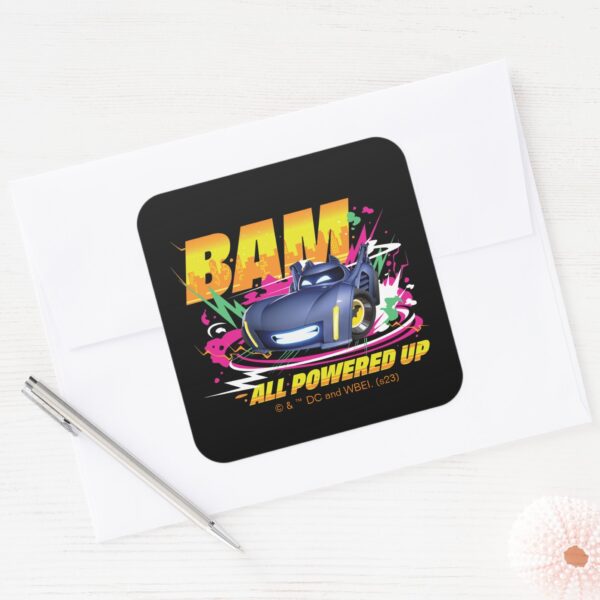Batwheels™_Bam_-_All_Powered_Up_Square_Sticker_3 Batwheels™ Bam All Powered Up Square Sticker