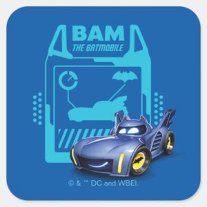 Batwheels™ Bam The Batmobile Square Sticker