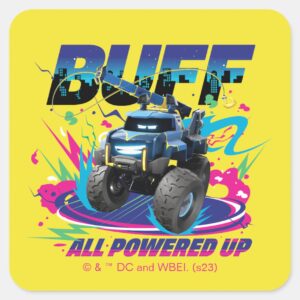 Batwheels™_Buff_-_All_Powered_Up_Square_Sticker_1 Batwheels™ Buff All Powered Up Square Sticker