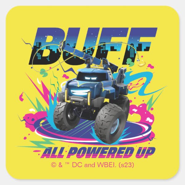 Batwheels™_Buff_-_All_Powered_Up_Square_Sticker_1 Batwheels™ Buff All Powered Up Square Sticker