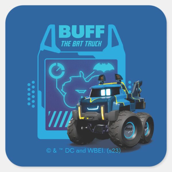Batwheels™_Buff_-_The_Bat_Truck_Square_Sticker_1 Batwheels™ Buff The Bat Truck Square Sticker