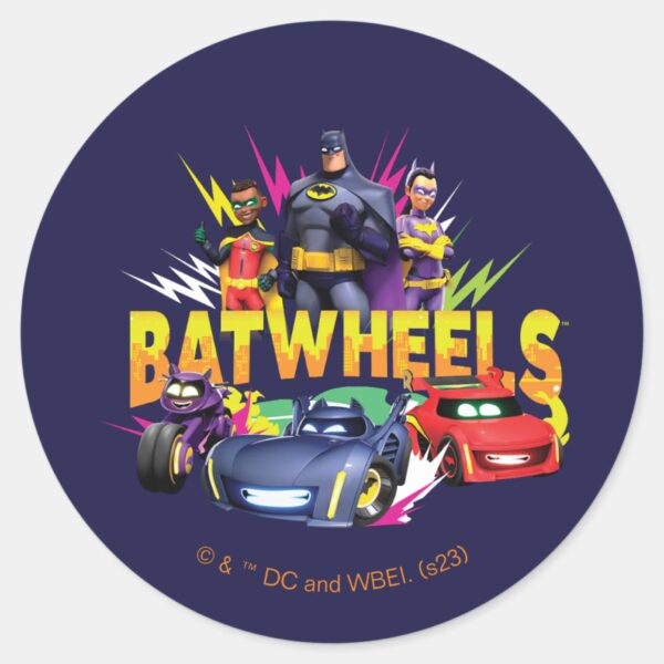 Batwheels™_Superhero_Team_Classic_Round_Sticker_1 Batwheels™ Superhero Team Classic Round Sticker