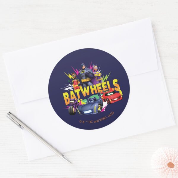 Batwheels™_Superhero_Team_Classic_Round_Sticker_3 Batwheels™ Superhero Team Classic Round Sticker