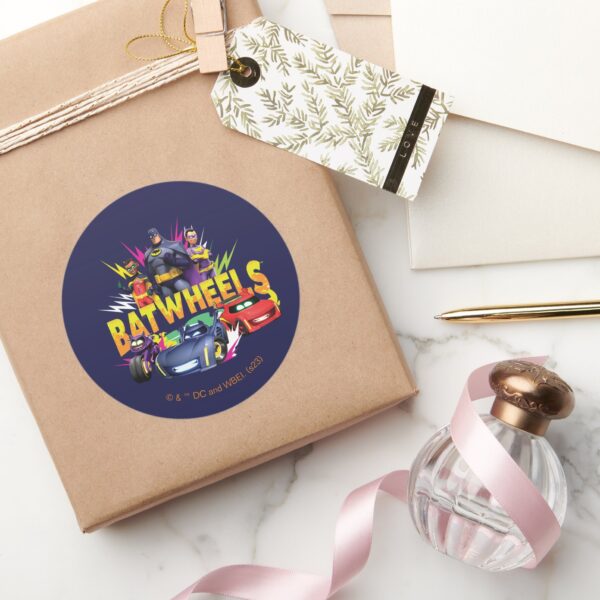 Batwheels™_Superhero_Team_Classic_Round_Sticker_5 Batwheels™ Superhero Team Classic Round Sticker