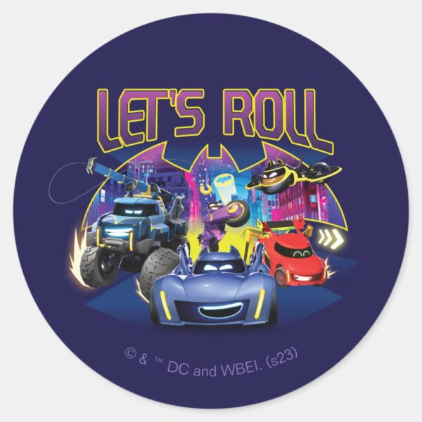 Batwheels™_Team_-_Let's_Roll_Classic_Round_Sticker_1 Batwheels™ Team Lets Roll Classic Round Sticker