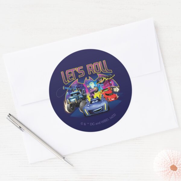 Batwheels™_Team_-_Let's_Roll_Classic_Round_Sticker_3 Batwheels™ Team Lets Roll Classic Round Sticker