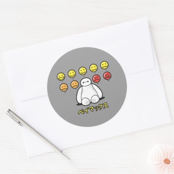 Baymax_Emojicons_Classic_Round_Sticker_3 Baymax Emojicons Classic Round Sticker