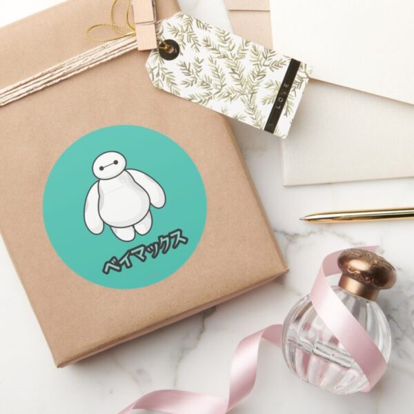 Baymax_Green_Graphic_Classic_Round_Sticker_5 Baymax Green Graphic Classic Round Sticker