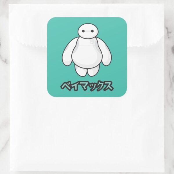 Baymax_Green_Graphic_Square_Sticker_4 Baymax Green Graphic Square Sticker