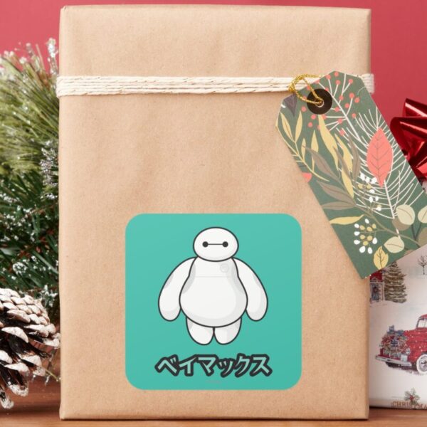 Baymax_Green_Graphic_Square_Sticker_6 Baymax Green Graphic Square Sticker