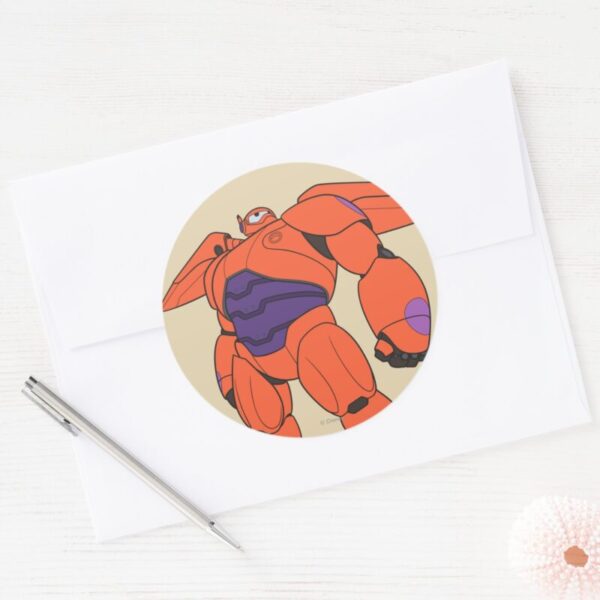 Baymax_Orange_Suit_Classic_Round_Sticker_3 Baymax Orange Suit Classic Round Sticker