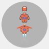 Baymax Orange Super Suit Classic Round Sticker