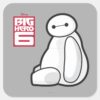 Baymax Sideways Sitting Square Sticker