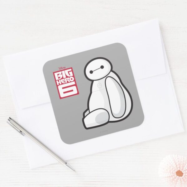 Baymax Sideways Sitting Square Sticker