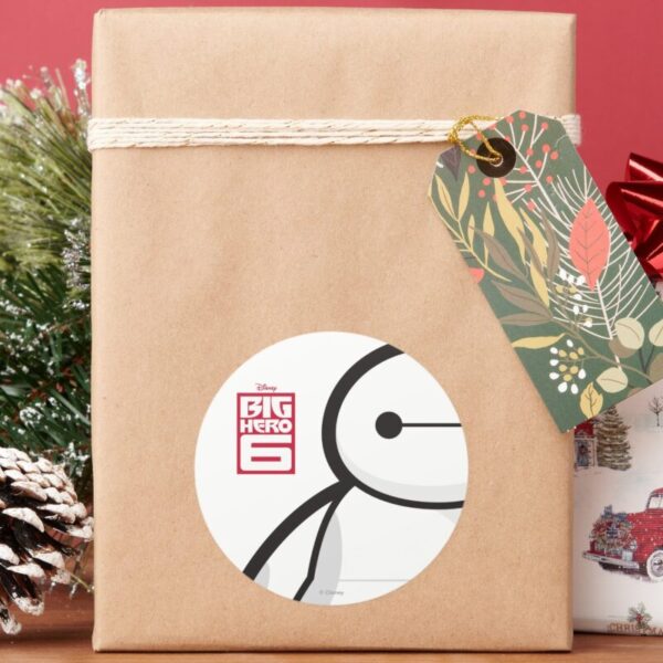 Baymax_Standing_Classic_Round_Sticker_6 Baymax Standing Classic Round Sticker