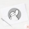 Baymax_Waving_Classic_Round_Sticker_3 Baymax Waving Classic Round Sticker