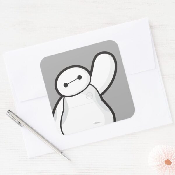 Baymax_Waving_Square_Sticker_2 Baymax Waving Square Sticker
