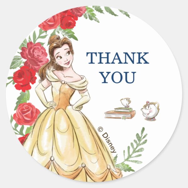 Be_Our_Guest_Belle_Birthday_Classic_Round_Sticker_1 Be Our Guest Belle Birthday Classic Round Sticker