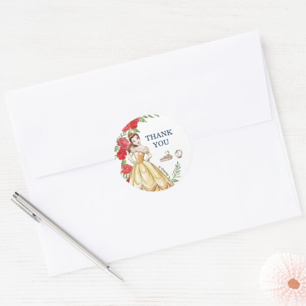 Be_Our_Guest_Belle_Birthday_Classic_Round_Sticker_3 Be Our Guest Belle Birthday Classic Round Sticker