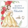 Be_Our_Guest_Belle_Birthday_Square_Sticker_1 Be Our Guest Belle Birthday Square Sticker