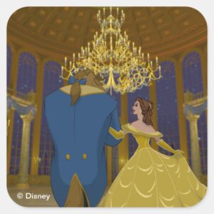 Beauty_&_The_Beast___Beautiful_Ballroom_Square_Sticker_1 Beauty The Beast Beautiful Ballroom Square Sticker
