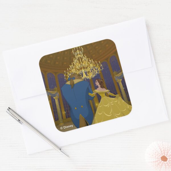 Beauty_&_The_Beast___Beautiful_Ballroom_Square_Sticker_3 Beauty The Beast Beautiful Ballroom Square Sticker