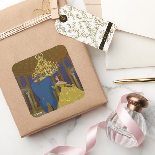 Beauty_&_The_Beast___Beautiful_Ballroom_Square_Sticker_5 Beauty The Beast Beautiful Ballroom Square Sticker