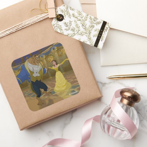 Beauty_&_The_Beast___Dancing_in_the_Ballroom_Square_Sticker_5 Beauty The Beast Dancing In The Ballroom Square Sticker