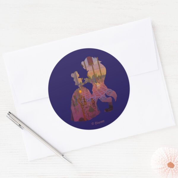 Beauty_&_The_Beast___Silouette_Dancing_Classic_Round_Sticker_3 Beauty The Beast Silouette Dancing Classic Round Sticker