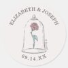Beauty_and_the_Beast___Enchanted_Rose_Wedding_Classic_Round_Sticker_3 Beauty And The Beast Enchanted Rose Wedding Classic Round Sticker