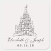 Beauty_and_the_Beast___Fairy_Tale_Castle_Wedding_Square_Sticker_2 Beauty And The Beast Fairy Tale Castle Wedding Square Sticker