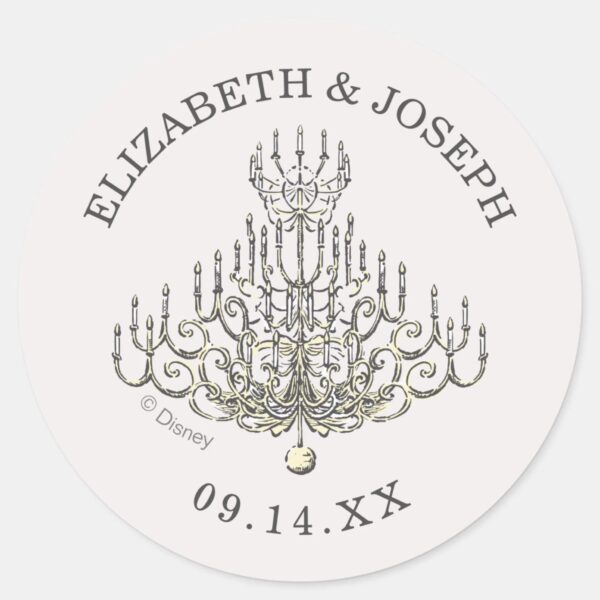 Beauty_and_the_Beast___Fairy_Tale_Wedding_Classic_Round_Sticker_1 Beauty And The Beast Fairy Tale Wedding Classic Round Sticker