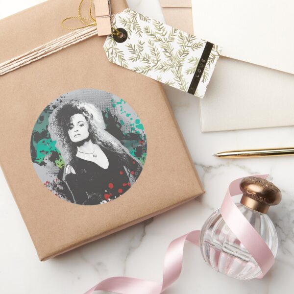 Bellatrix_Lestrange_Graphic_Logo_Classic_Round_Sticker_5 Bellatrix Lestrange Graphic Logo Classic Round Sticker