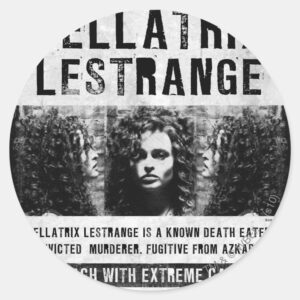 Bellatrix Lestrange Wanted Poster Classic Round Sticker